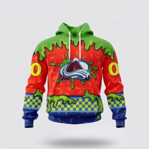 Personalized NHL Colorado Avalanche Hoodie Special Nickelodeon Design 3D Hoodie 1 1