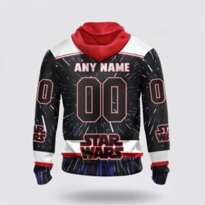 Personalized NHL Columbus Blue Jackets Hoodie X Star Wars Meteor Shower Design 3D Hoodie 2 1