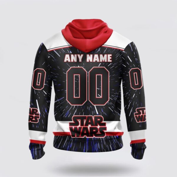 Personalized NHL Columbus Blue Jackets Hoodie X Star Wars Meteor Shower Design 3D Hoodie