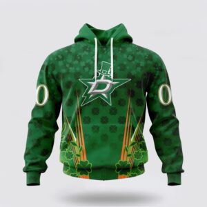 Personalized NHL Dallas Stars Hoodie Full Green Design For St Patricks Day 3D Hoodie 2 1