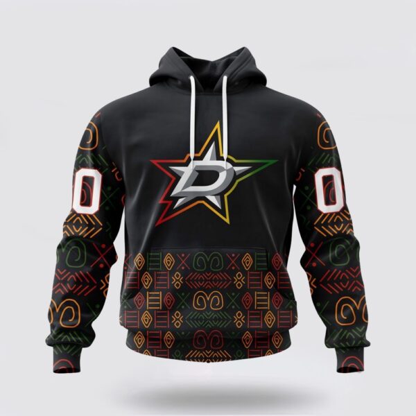 Personalized NHL Dallas Stars Hoodie Special Design For Black History Month 3D Hoodie