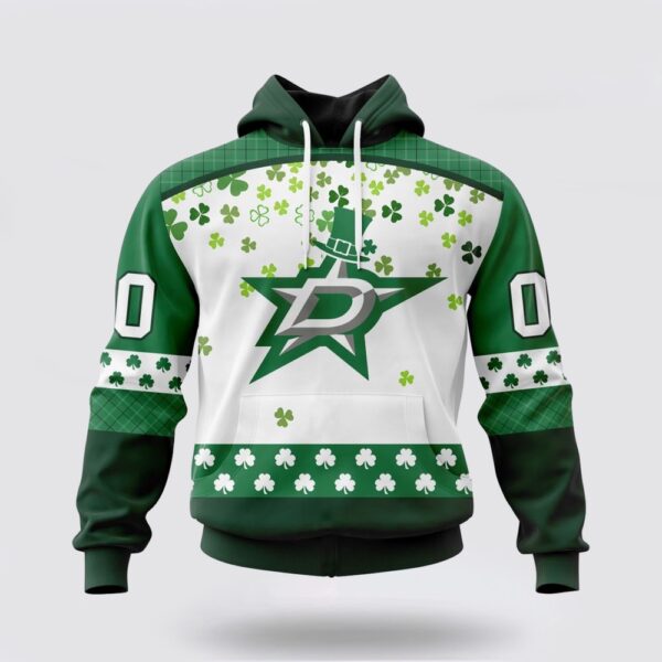 Personalized NHL Dallas Stars Hoodie Special Design For St Patrick Day 3D Hoodie