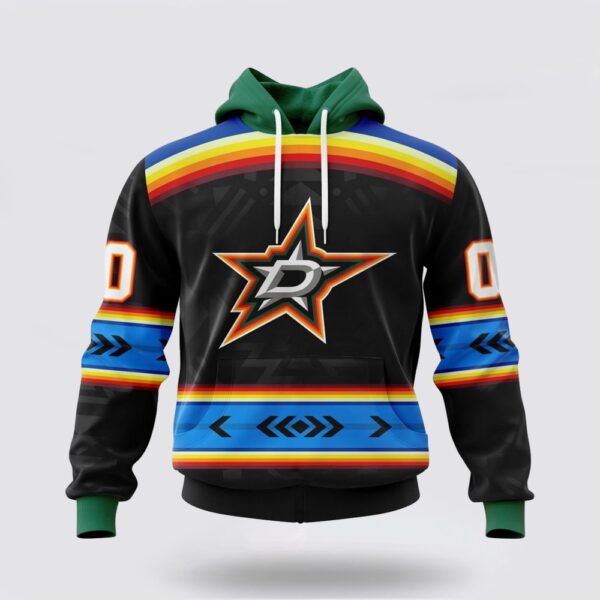 Personalized NHL Dallas Stars Hoodie Special Native Heritage Design 3D Hoodie