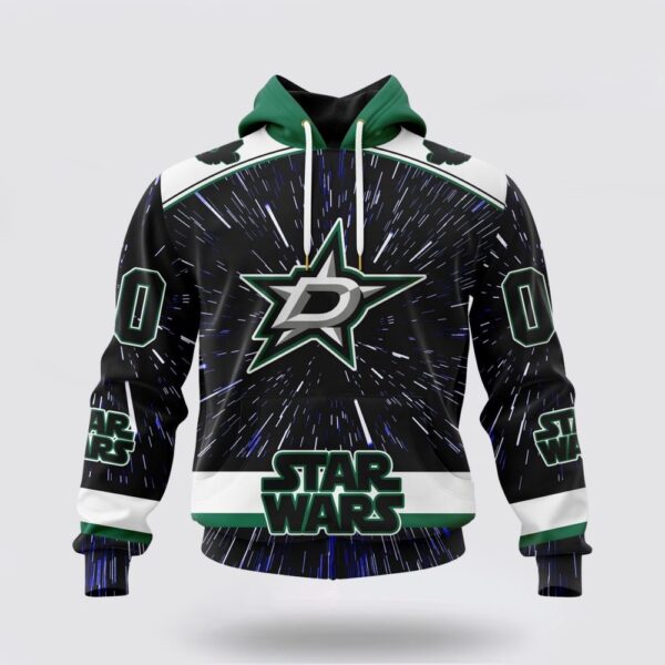 Personalized NHL Dallas Stars Hoodie X Star Wars Meteor Shower Design 3D Hoodie