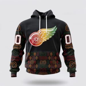 Personalized NHL Detroit Red Wings Hoodie Special Design For Black History Month 3D Hoodie 2 1