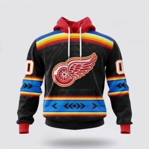 Personalized NHL Detroit Red Wings Hoodie Special Native Heritage Design 3D Hoodie 1 1