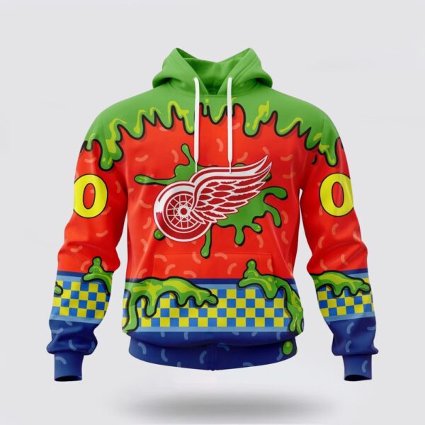 Personalized NHL Detroit Red Wings Hoodie Special Nickelodeon Design 3D Hoodie