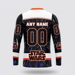 Personalized NHL Edmonton Oilers Crewneck Sweatshirt X Star Wars Meteor Shower Design 2