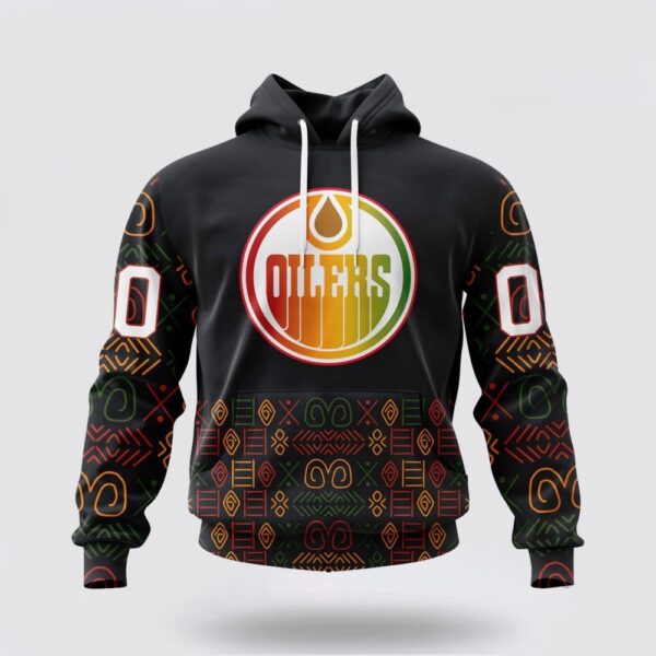 Personalized NHL Edmonton Oilers Hoodie Special Design For Black History Month 3D Hoodie