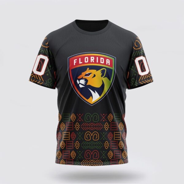 Personalized NHL Florida Panthers 3D T Shirt Special Design For Black History Month Unisex Tshirt