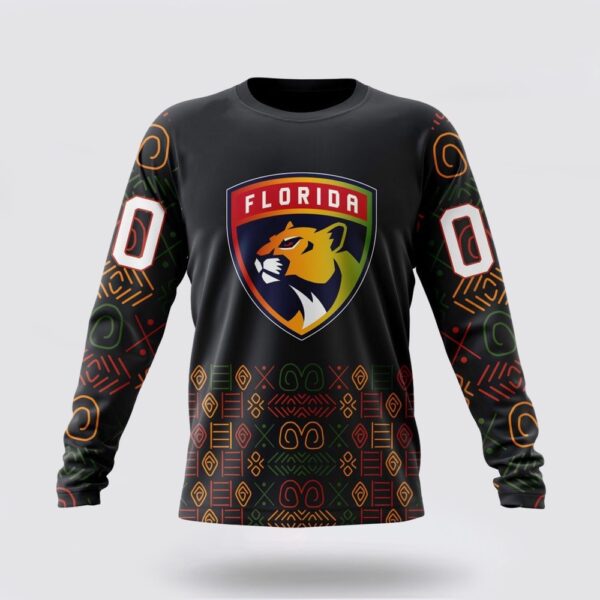 Personalized NHL Florida Panthers Crewneck Sweatshirt Special Design For Black History Month