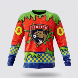 Personalized NHL Florida Panthers Crewneck Sweatshirt Special Nickelodeon Design 1