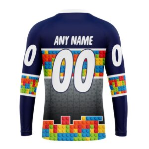 Personalized NHL Los Angeles Kings Crewneck Sweatshirt Autism Awareness Design 2