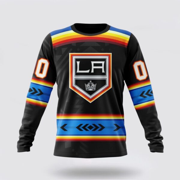 Personalized NHL Los Angeles Kings Crewneck Sweatshirt Special Native Heritage Design