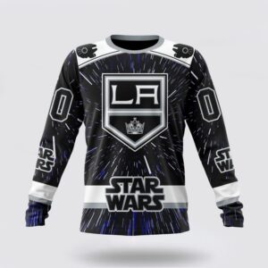Personalized NHL Los Angeles Kings Crewneck Sweatshirt X Star Wars Meteor Shower Design 1