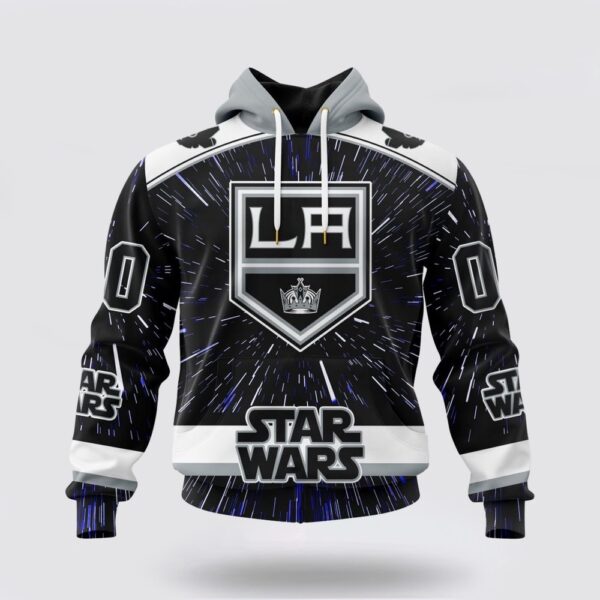 Personalized NHL Los Angeles Kings Hoodie X Star Wars Meteor Shower Design 3D Hoodie