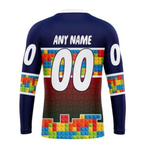 Personalized NHL Minnesota Wild Crewneck Sweatshirt Autism Awareness Design 2