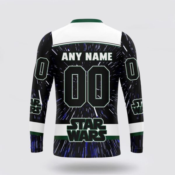 Personalized NHL Minnesota Wild Crewneck Sweatshirt X Star Wars Meteor Shower Design