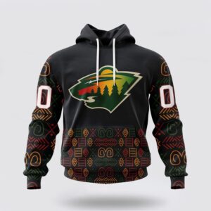 Personalized NHL Minnesota Wild Hoodie Special Design For Black History Month 3D Hoodie 2 1