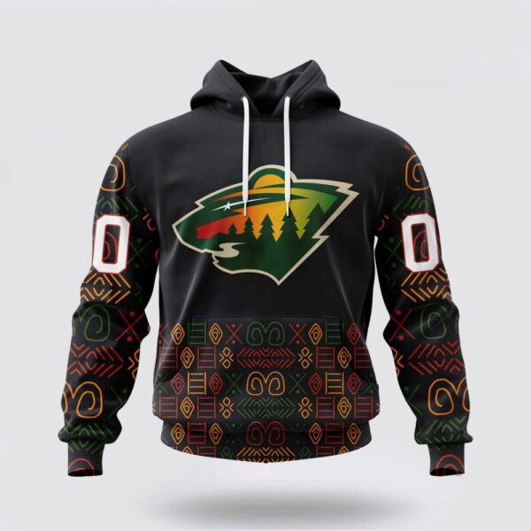 Personalized NHL Minnesota Wild Hoodie Special Design For Black History Month 3D Hoodie