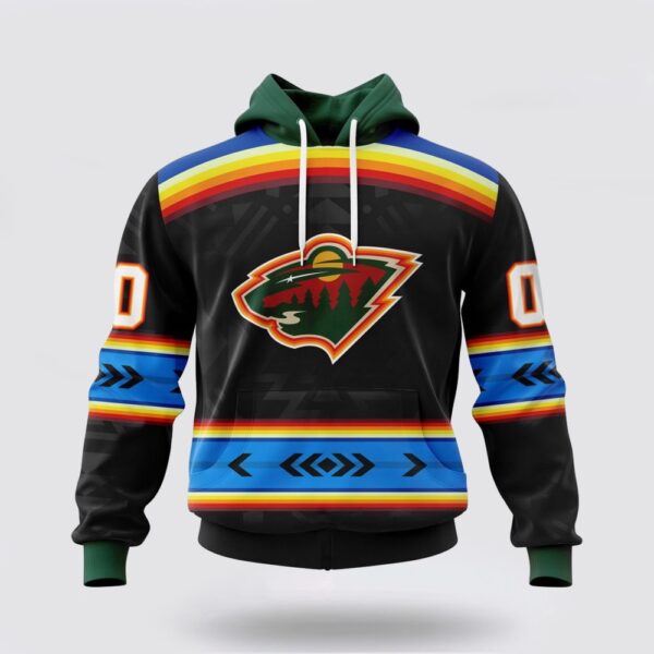 Personalized NHL Minnesota Wild Hoodie Special Native Heritage Design 3D Hoodie