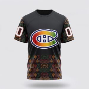 Personalized NHL Montreal Canadiens 3D T Shirt Special Design For Black History Month Unisex Tshirt 1