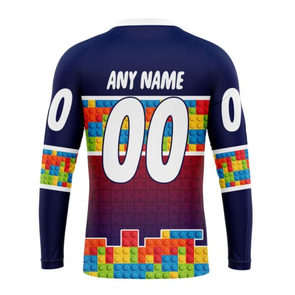 Personalized NHL Montreal Canadiens Crewneck Sweatshirt Autism Awareness Design