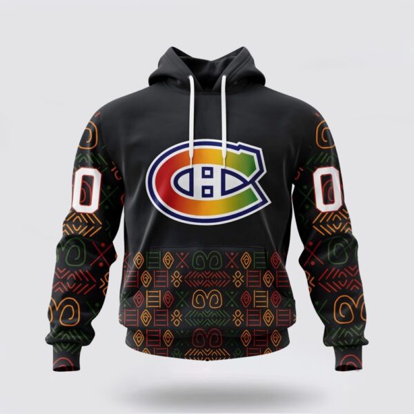 Personalized NHL Montreal Canadiens Hoodie Special Design For Black History Month 3D Hoodie