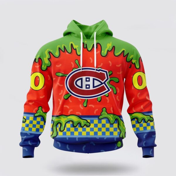 Personalized NHL Montreal Canadiens Hoodie Special Nickelodeon Design 3D Hoodie