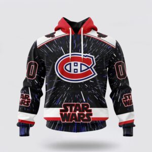 Personalized NHL Montreal Canadiens Hoodie X Star Wars Meteor Shower Design 3D Hoodie 1 1