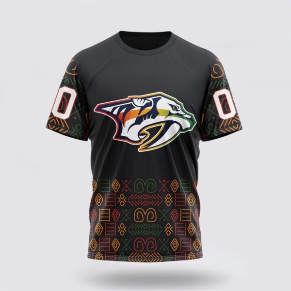 Personalized NHL Nashville Predators 3D T Shirt Special Design For Black History Month Unisex Tshirt