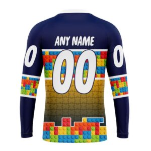 Personalized NHL Nashville Predators Crewneck Sweatshirt Autism Awareness Design 2