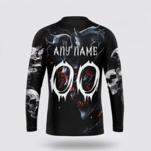 Personalized NHL New Jersey Devils Crewneck Sweatshirt Special Skull Art Design 2