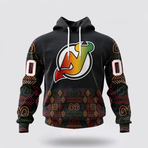 Personalized NHL New Jersey Devils Hoodie Special Design For Black History Month 3D Hoodie