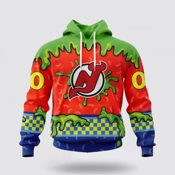 Personalized NHL New Jersey Devils Hoodie Special Nickelodeon Design 3D Hoodie