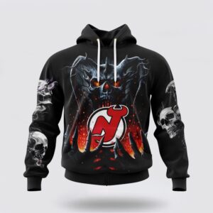 Personalized NHL New Jersey Devils Hoodie Special Skull Art Design 3D Hoodie 1 1