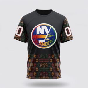 Personalized NHL New York Islanders 3D T Shirt Special Design For Black History Month Unisex Tshirt 1