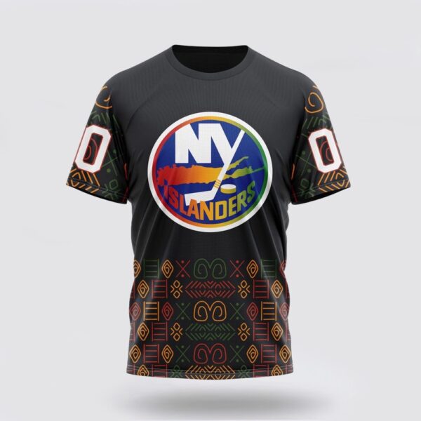 Personalized NHL New York Islanders 3D T Shirt Special Design For Black History Month Unisex Tshirt