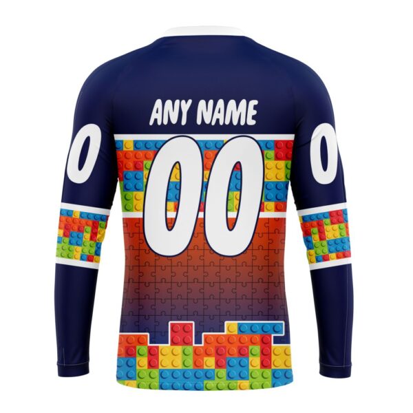 Personalized NHL New York Islanders Crewneck Sweatshirt Autism Awareness Design