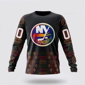 Personalized NHL New York Islanders Crewneck Sweatshirt Special Design For Black History Month 1