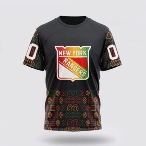 Personalized NHL New York Rangers 3D T Shirt Special Design For Black History Month Unisex Tshirt 1