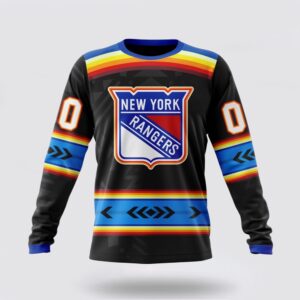 Personalized NHL New York Rangers Crewneck Sweatshirt Special Native Heritage Design 1