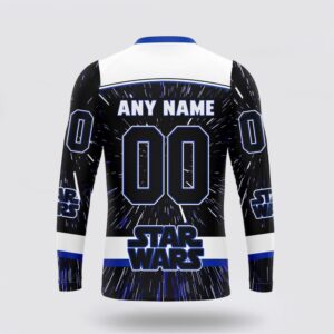 Personalized NHL New York Rangers Crewneck Sweatshirt X Star Wars Meteor Shower Design 2