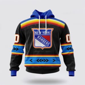 Personalized NHL New York Rangers Hoodie Special Native Heritage Design 3D Hoodie 1 1