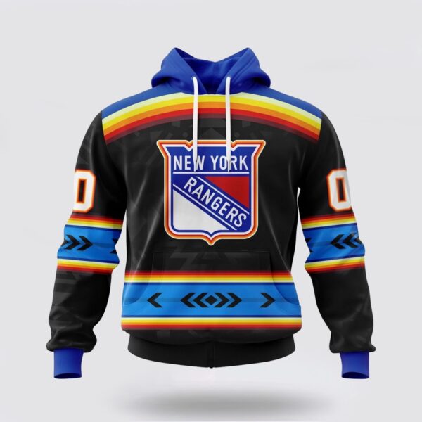 Personalized NHL New York Rangers Hoodie Special Native Heritage Design 3D Hoodie