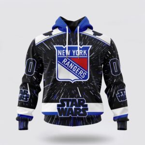 Personalized NHL New York Rangers Hoodie X Star Wars Meteor Shower Design 3D Hoodie 1 1