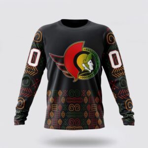 Personalized NHL Ottawa Senators Crewneck Sweatshirt Special Design For Black History Month 1