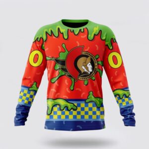 Personalized NHL Ottawa Senators Crewneck Sweatshirt Special Nickelodeon Design 1