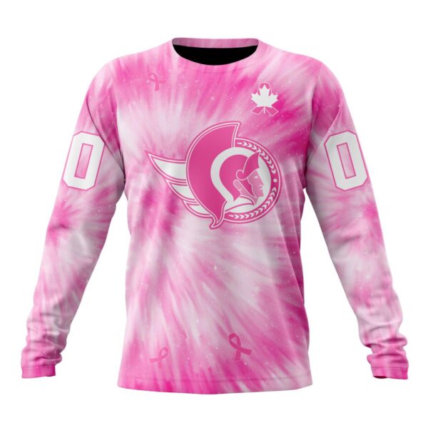 Personalized NHL Ottawa Senators Crewneck Sweatshirt Special Pink Tie Dye Unisex Shirt