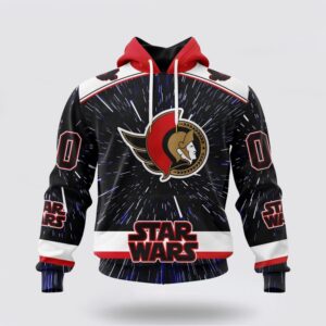 Personalized NHL Ottawa Senators Hoodie X Star Wars Meteor Shower Design 3D Hoodie 1 1
